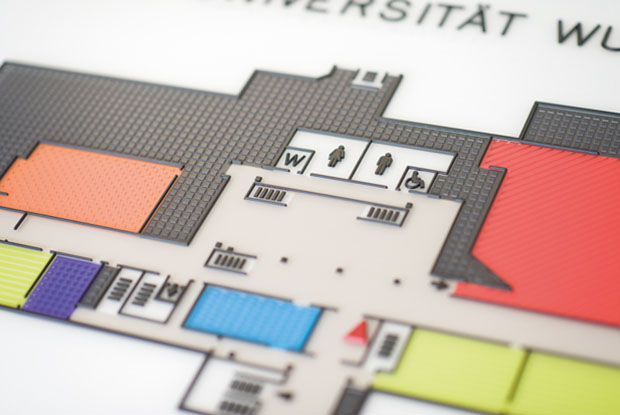 ILIS - Produkte Leitsystem in der Uni Wuppertal, Gebäude K 2011