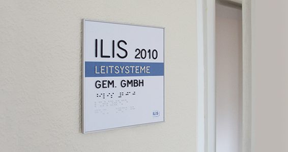 Türschild ILIS business line