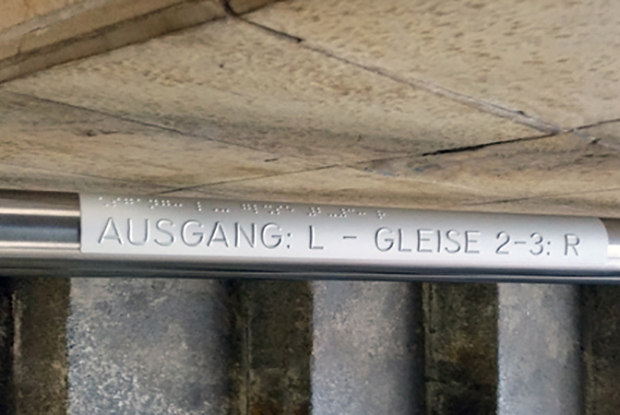Handlaufschild Aluminium Handlaufschild Aluminium